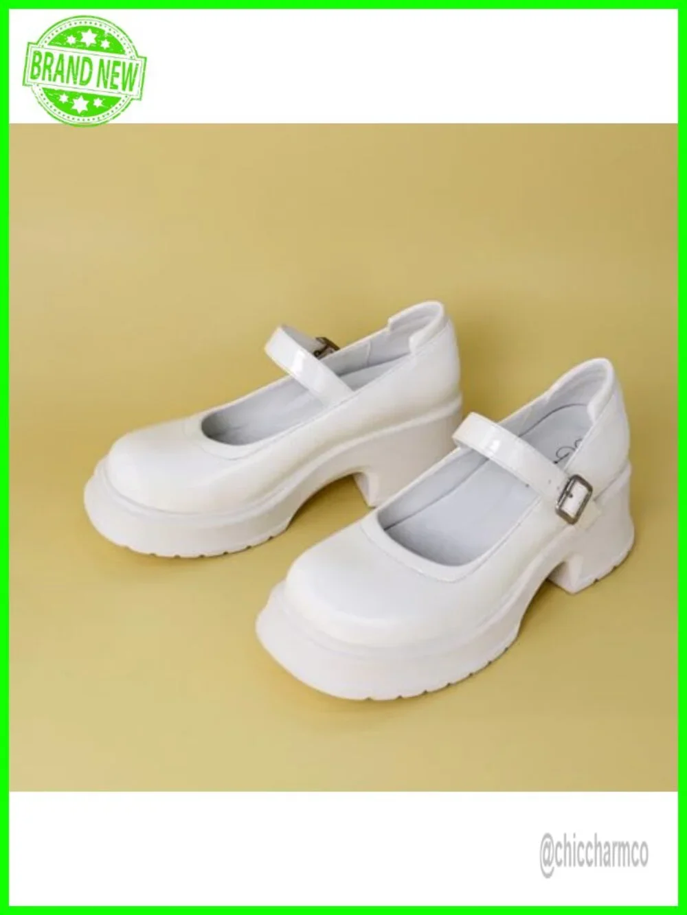 Women's Mary Jane Platform Block Heels Chunky Gothic Oxfords Wedding Work Shoes